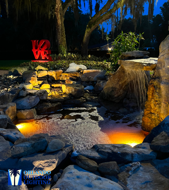 Winter Park pond and landscape lighting